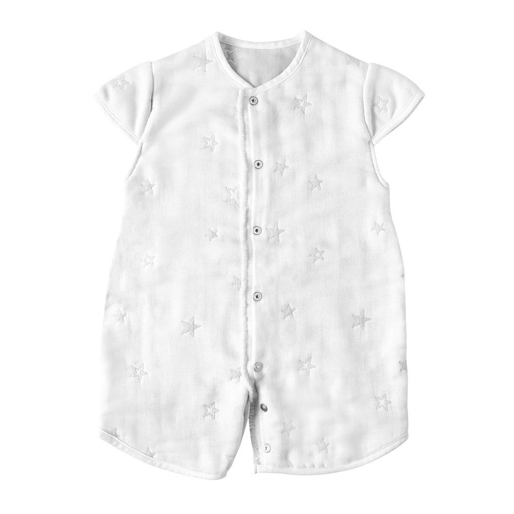 ディモワ ふくふくガーゼ 2wayベビースリーパー 袖付き ホワイトの商品画像