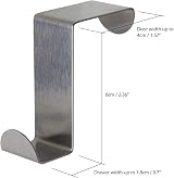 igadgitz home U6895 Pack of 2 Stainless Steel Over Door Hooks Reversible Hangers view 2