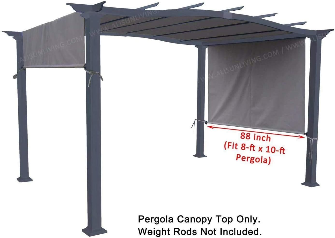 Universal Replacement Pergola Canopy Top (Size 88" x 194"), Fit for 8