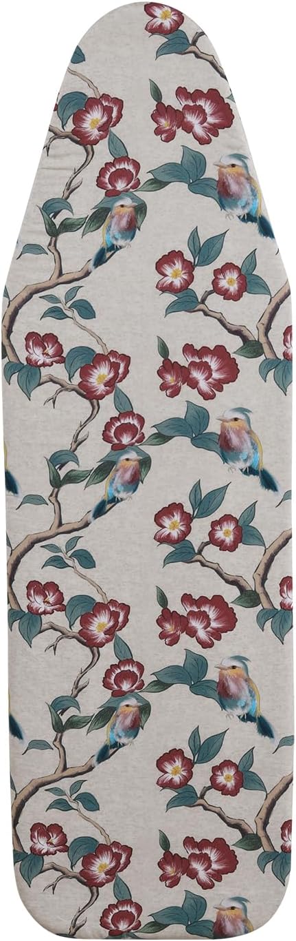 SHERWOOD Ironing Board Cover 124x38cm 100% Cotton with Thick Felt Flowering