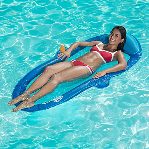 SwimWays Spring Float Suncatcher - Dark Blue/Light Blue