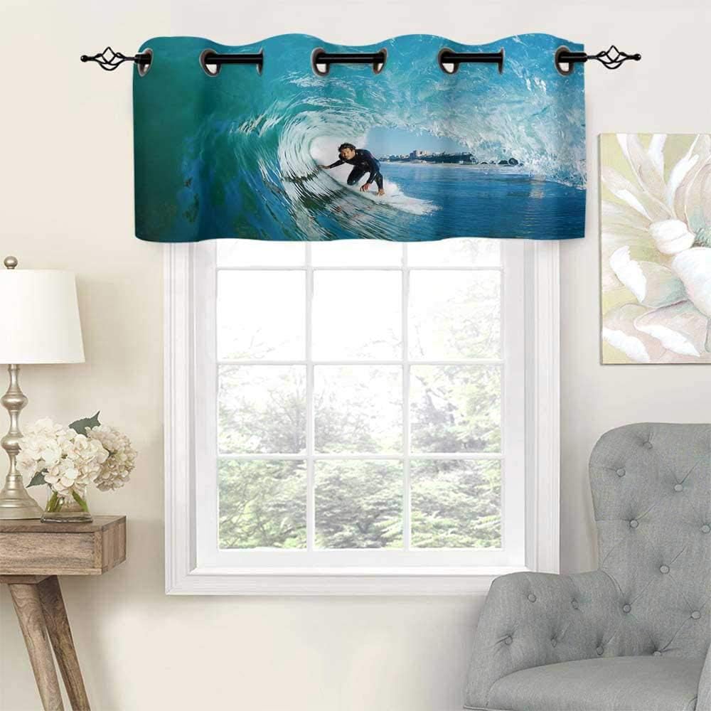 Curtain Valances Grommet Window Curtains Wave Extreme Sportsman Surfer