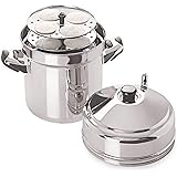 Tabakh IC-206 6-Rack Stainless Steel Idli Cooker with Strong Handles, Makes 24 Idlis,Silver,Large