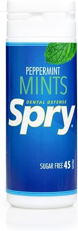 Spry Xylitol Peppermint Mints Sugar Free Candy 45 Count Non-GMO Gluten Free view 2
