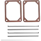 VIKKSAER 2Set 690981 690982 690971 Push Rod Set of 2 &amp; Valve Cover Gasket, Replacement for B S (2 Set)