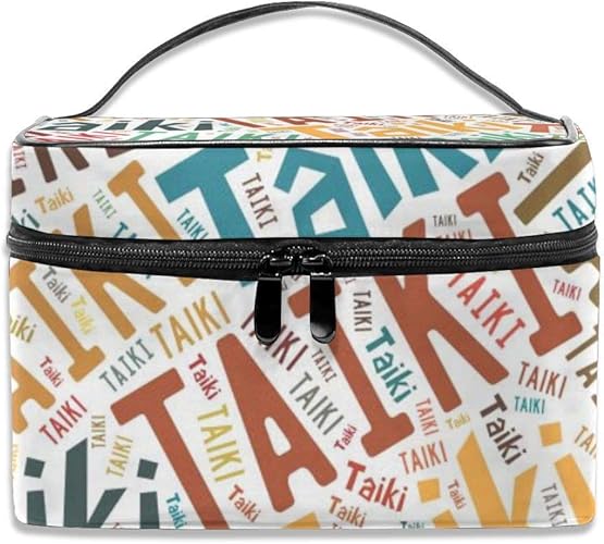 Amazon メイクポーチ 化粧品ポーチ 日本人の名前 Taiki 大輝 大樹 メイクポーチ 多機能収納 化粧品収納 小物入れ 大容量 Black One Size シューズ バッグ