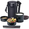 TIGER Thermos LWU-A202-KM Tiger Thermos Thermal Lunch Box, Stainless Steel, Lunch Jar, Rice Bowl, Approx. 4 Cups, Black