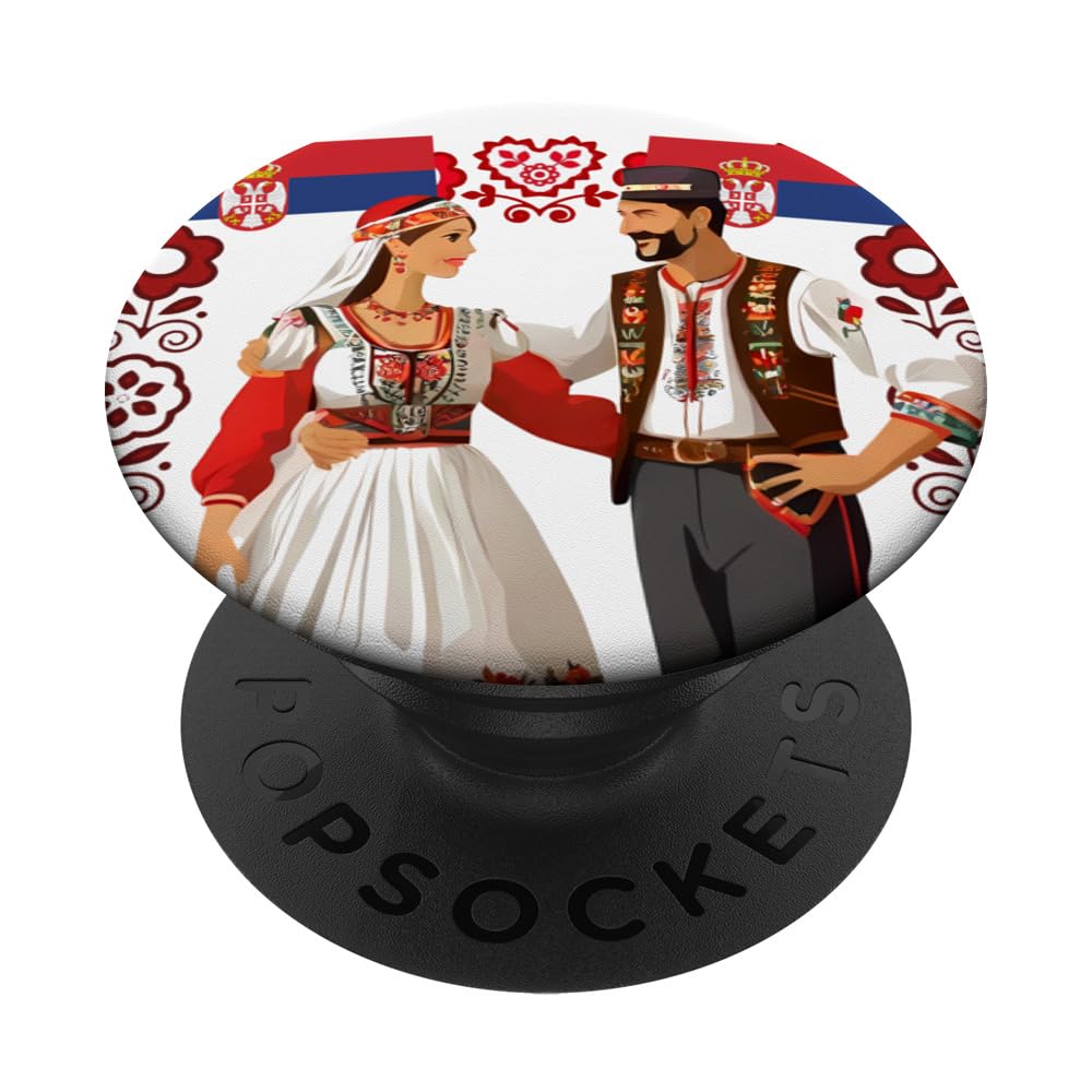 Serbian Folk Dancing PopSockets Adhesive PopGrip
