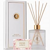 Aroma Loft Frosted Reed Diffusers for Home | Premium Fragrance Diffuser | Frosted Diffuser Sticks in Oil Set with Fresh Linen Scent | Smell Good Stuff | Long-Lasting Oil for Bathroom &amp; Office (5 oz)