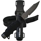 Promate Barracuda Sharp Tip Titanium Diving Knife (5-inch)