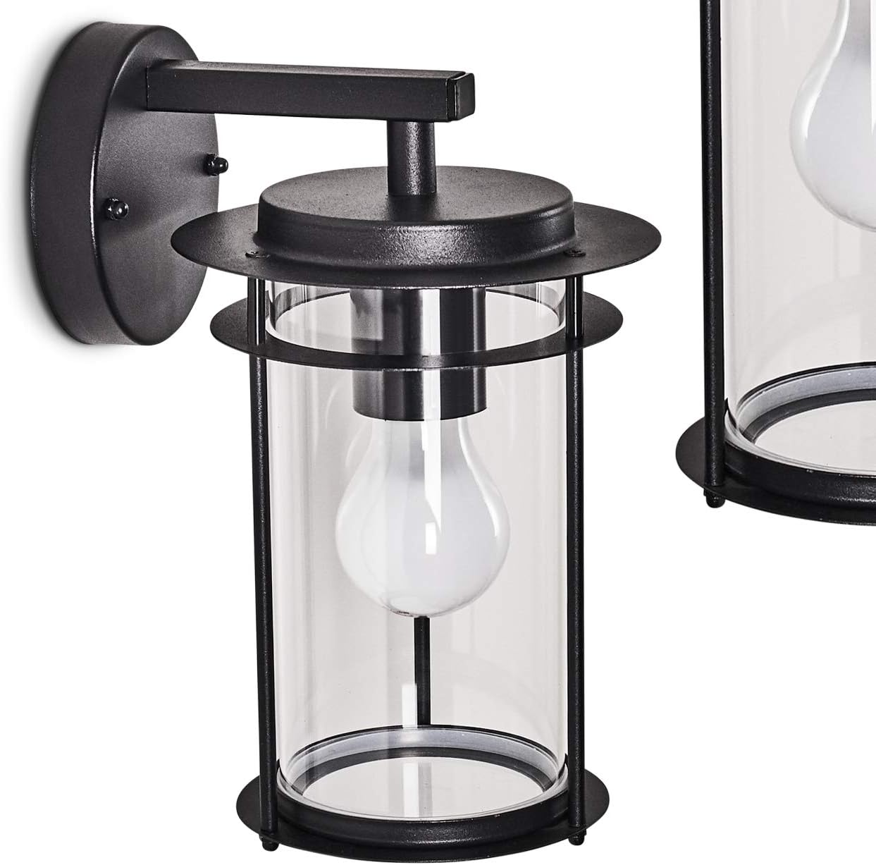 Outdoor Wall Light Aigle Black Steel Futuristic Design Modern Outside Wall Lamp For Courtyard Terrace Garden Veranda E27 Version Amazon Co Uk Lighting