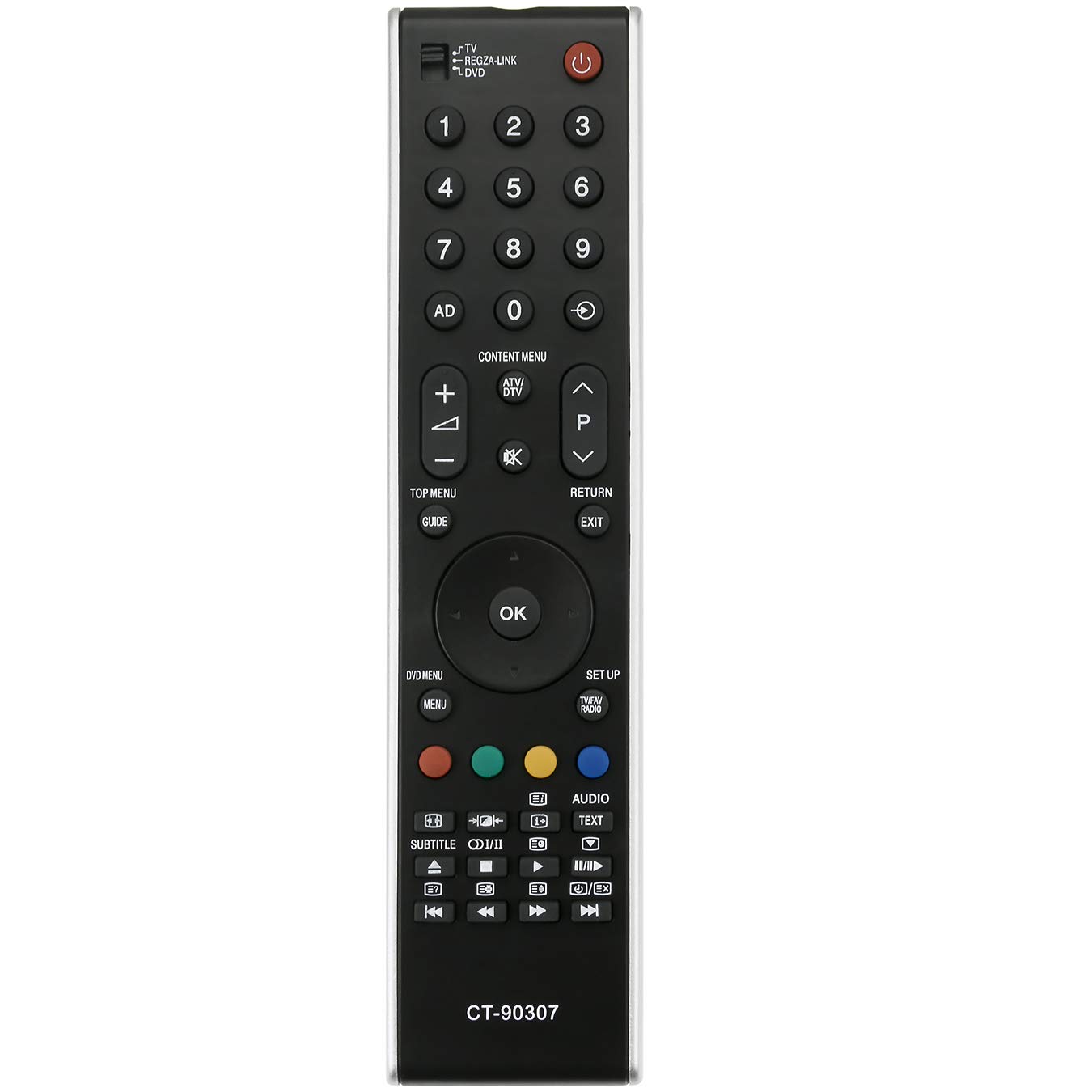 VINABTY CT-90307 CT90307 Replacement Remote Control Fit for Toshiba LCD TV 19AV505DG 32XV505D 42CV505D 32AV555DG 32AV565DG 42AV504D 19AV505D 32AV555DB 19AV505DG 32XV505DB 42RV555D 32CV505D 32AV555DB