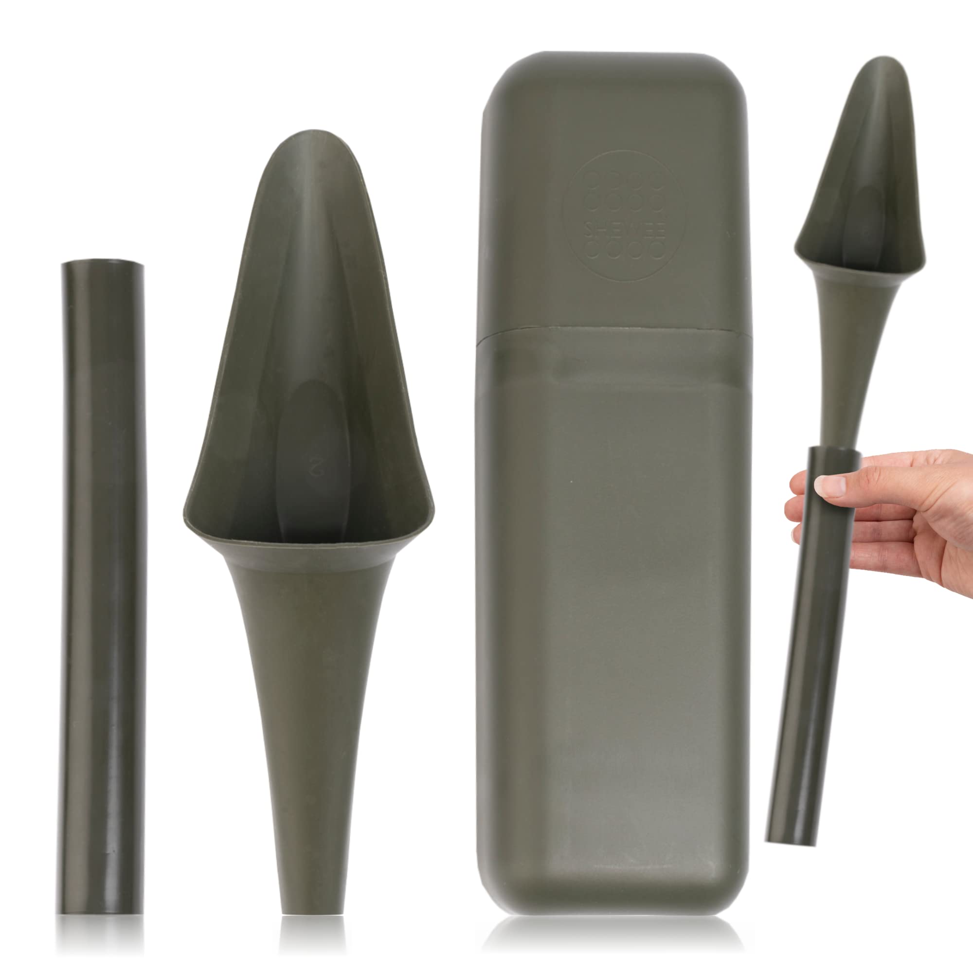 SHEWEE Flexi + Case - Reusable Pee Funnel - Flexible, Larger Version of the Original Female Urination Device since 1999!