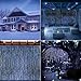 LED Concepts 300-LED Curtain String Icicle Fairy Lights with 8 Lighting Modes – UL Listed Power Supply, White