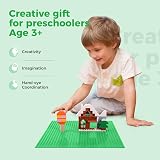 Lekebaby 12 Green Baseplates 10x10 32x32 Studs ABS Compatible with Major Brands view 3