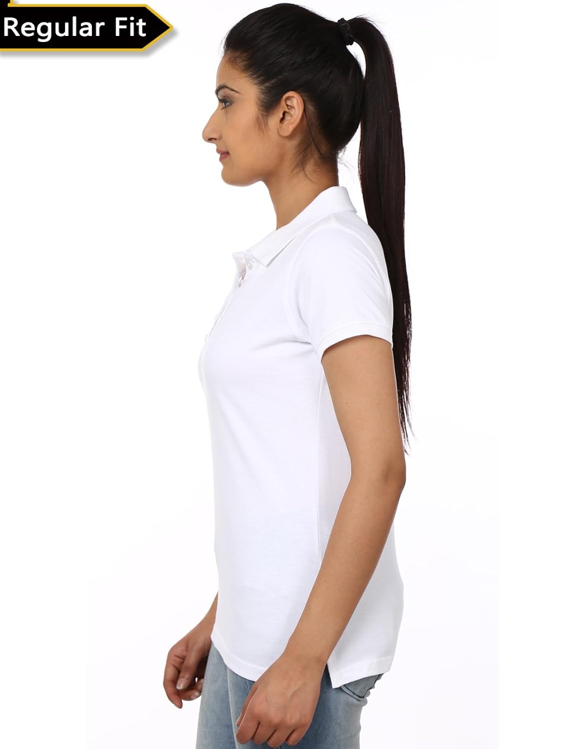 women's polo collar tshirt-240 (white colour)