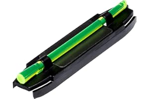 HIVIZ S-Series Magnetic Shotgun Sight – Fixed Front Sight for Ribbed Shotguns – Green or Red LitePipes – Snap-On Base – Fits Ultra-Narrow, Narrow & Wide Ribs