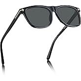 AVAWAY Square Polarized Sunglasses for Men UV400 Protection, Acetate Fashion Driving Outdoor Sport Glasses AV6112