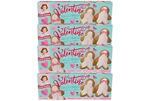 BIG BARGAIN WORLD Limited Edition Valentine's Day Gingerbread Cookies Snack Cookie Box Snack Cookies Gingerbread Soft and Yummy Cookies , Holiday Treats, Family Pack Bulk Box different designs on their boxes in each season of the year 4 Pack Bonus Bookmark