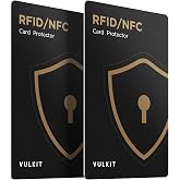 VULKIT RFID Blocking Cards 2 Pack Credit Card Protectors NFC Contactless Cards Protection for Business &amp; Travel Wallet