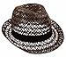 MIRMARU Summer Foldable Trilby Short Brim Lightweight 100% Linen Crushable Fedora Hat With Band(Coffee)