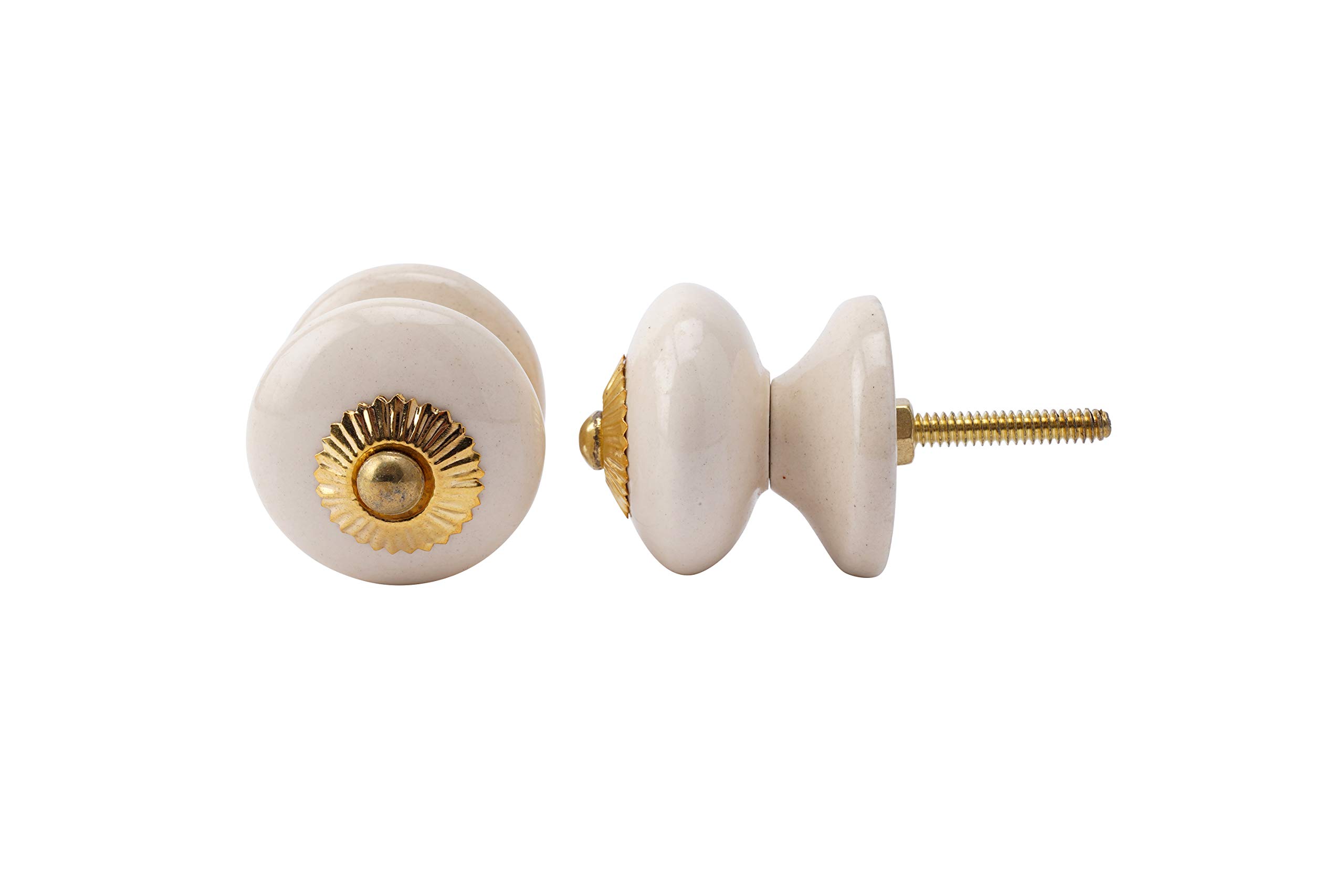 CGB Giftware | Cream Door Knobs Drawer Pulls Cupboard | Made from IN192