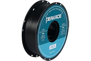 PEAKACE PLA 3D Printer Filament 1.75mm, High Fluidity, No Clogging, High-Speed Printing, Dimensional Accuracy +/- 0.03mm, 1kg (2.2lbs) Spool, 340 Meters, Black