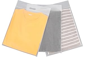 Svaldo Plastic Shipping Bags, 14x16 inch, Pack of 100, Durable Resealable Ziplock Poly Bags 3 Mil Thick for Business Packing Mailing Travel, Frosted, with Handle