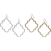 Artsy Boho Gold and Silver Dangle Fashion Earrings sets for Women