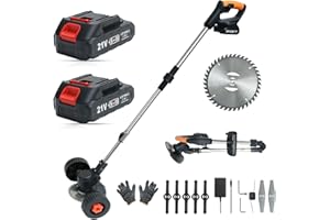 LOFINKU Cordless Weed Wacker, 2 Batteries, Electric Weed Eater, Grass Trimmer Cordless, Weed Erimmer