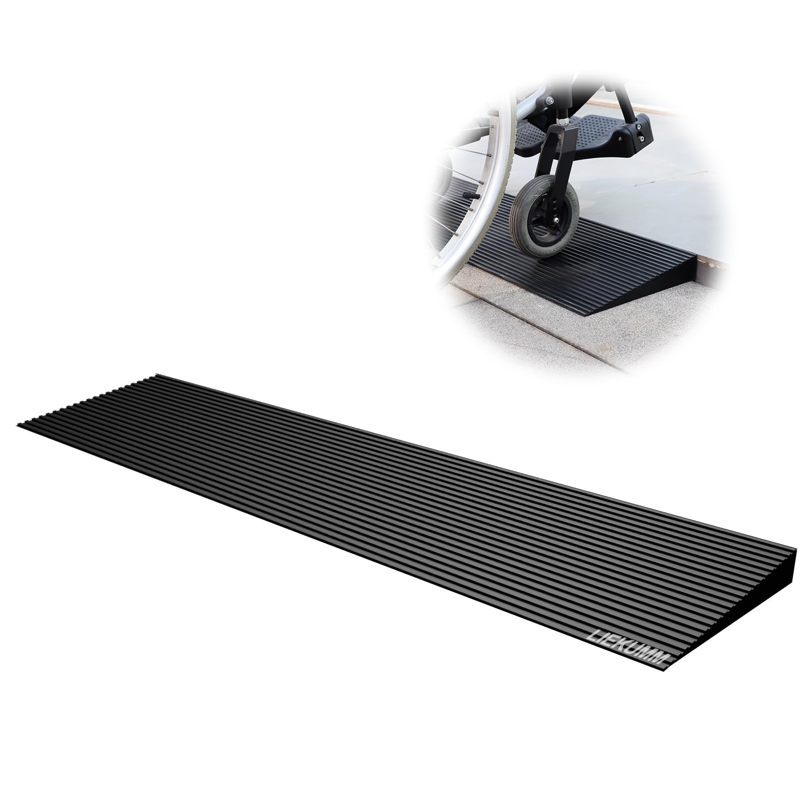 LIEKUMM Wheelchair Ramp 3 cm Height, 650 kg Load Capacity Non-Slip Threshold Ramp, Ramps for Wheelchairs, Mobility Scooters, Electric Wheelchairs, Bicycles, Wheelchair Ramps for Doorways, Steps
