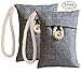 Attmu 2 Pack Natural Air Purifying Bamboo Charcoal Bags Removes Odors Harmful Allergens Reusable and Non Toxic Air Freshener (100 g)