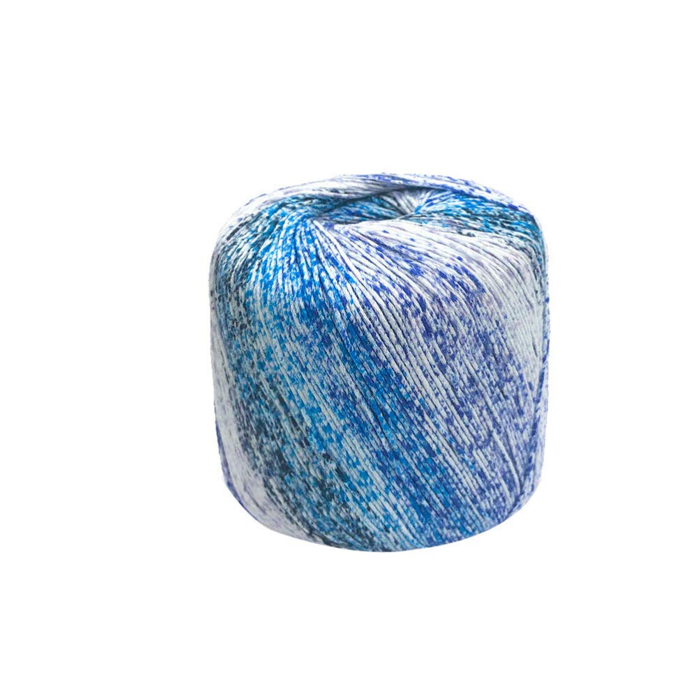 1 Roll Cotton Yarn Rainbow Knitting Yarn Weight Crochet Yarn for Hand Knitting DIY Sweater Blanket Costume (Sky-Blue)