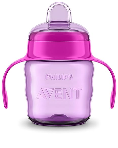 Philips Avent Classic Soft Spout Cup, 200ml (Pink/Purple)(Pack of 2) (6-9 Months)