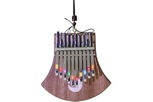 ZSDM Mini Kalimba small-scale Thumb Piano 10 Keys minitype Mbira African Finger Piano Kit Included Key Stickers Cute Gifts Portable Wooden Beautiful Decoration Fun Music Instrument