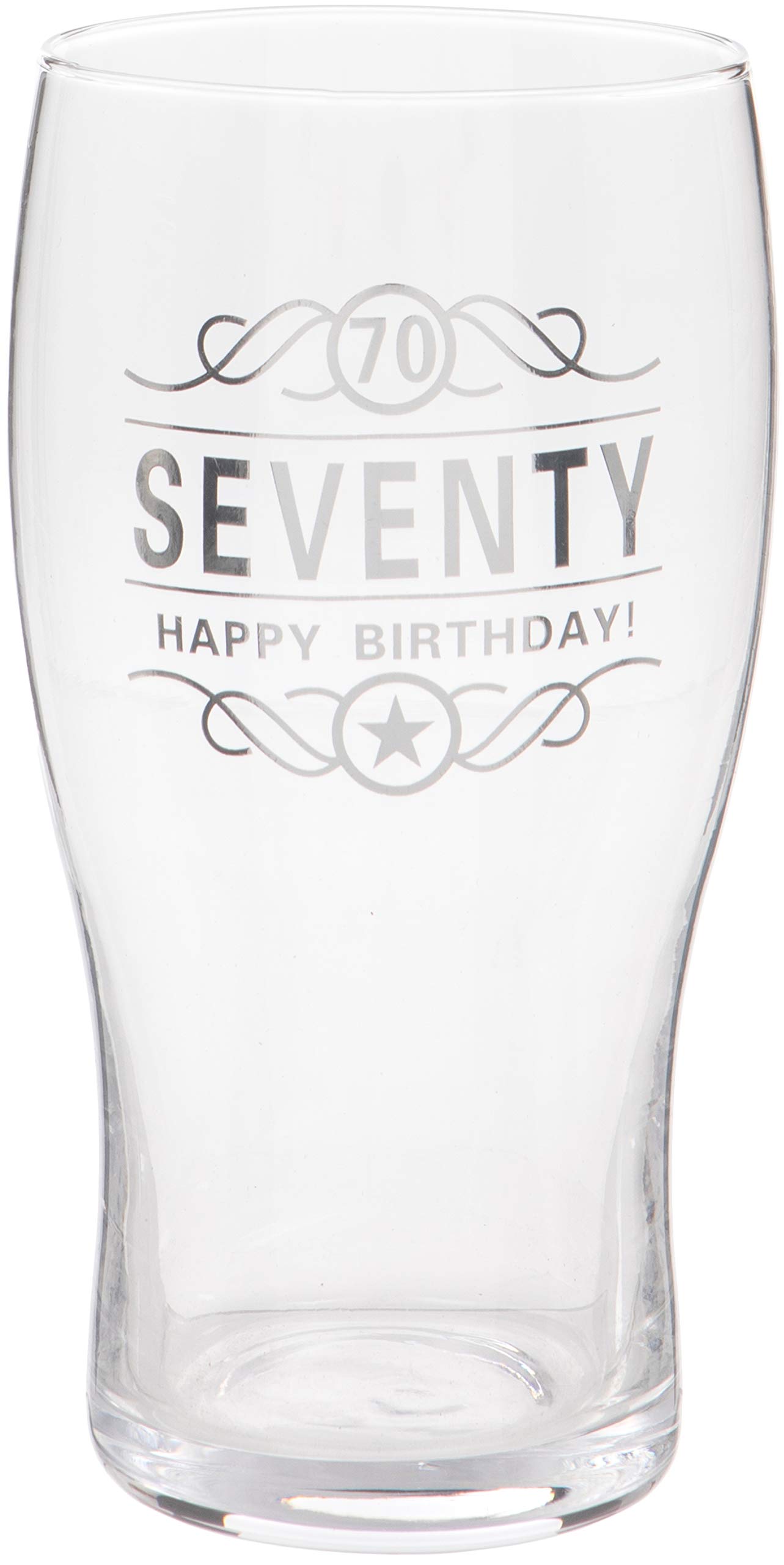Maturi 70th Birthday Beer Pint Glass - 570ml / 1 Pint