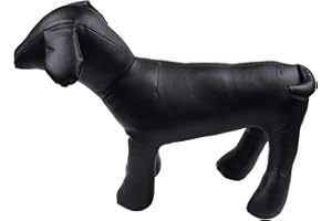 RETYLY Leather Dog Mannequins Standing Position Dog Models Toys Pet Animal Shop Display Mannequin
