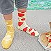 Fairly Odd Novelties Pizza Socks Funny Colorful Novelty Men's and Women's Unisex Dress Socks