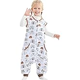WONDAY Toddler Sleep Sack with Feet, 1.0 Tog Lightweight Sleeping Sacks for Walking with Legs,5T 7T