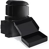 ZBEIVAN 9x6x2 Black Small Shipping Boxes, 20 Packs Corrugated Cardboard Mailer Boxes for Packaging Small Business Mailing Gif