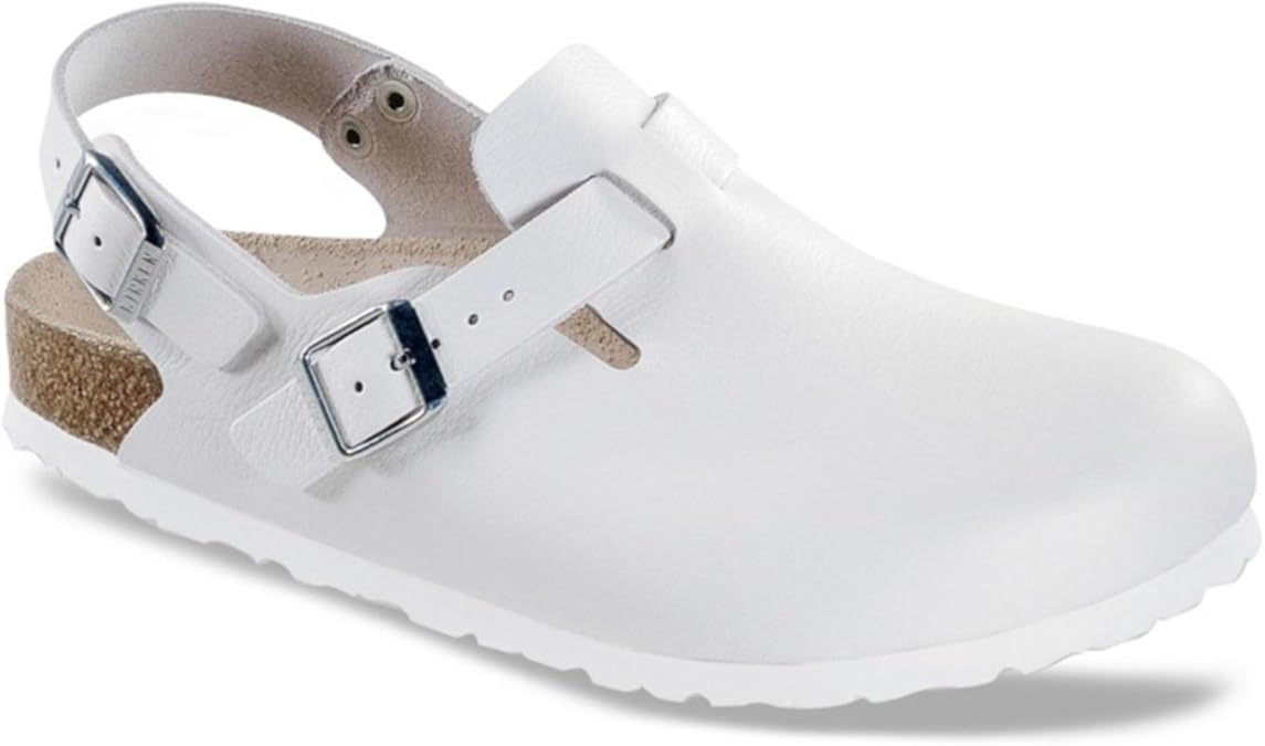 Amazon.com | Birkenstock Women's Tokyo, White Leather, EU 42 N | Mules & Clogs