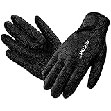 Neoprene Wetsuit Gloves Super Stretch Diving Gloves 1.5mm Anti-slip Scuba Surfing Swimming Snorkelling Gloves Sailing Kayaking Canoeing Watersports Activities Thermal Gloves for Adults and Juniors