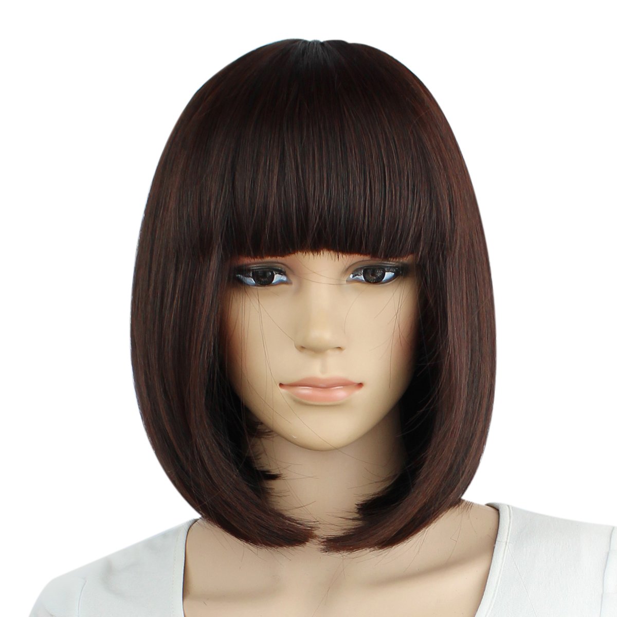 Mermaid Short Straight Hair Wig Flapper Bob Heat Resistant Candy