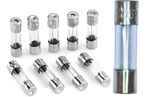 ACMEMATION 125V Glass Fuse F8AL125V 5x20mm 8A Fast Blow Fuse Pack of 10 Fuses 0.2x0.78 Inch 8 Amp 125 Volt