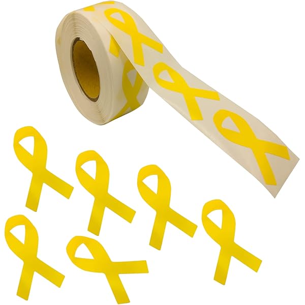 Yunlly Childhood Awareness Ribbon Yellow Ribbon Satin...