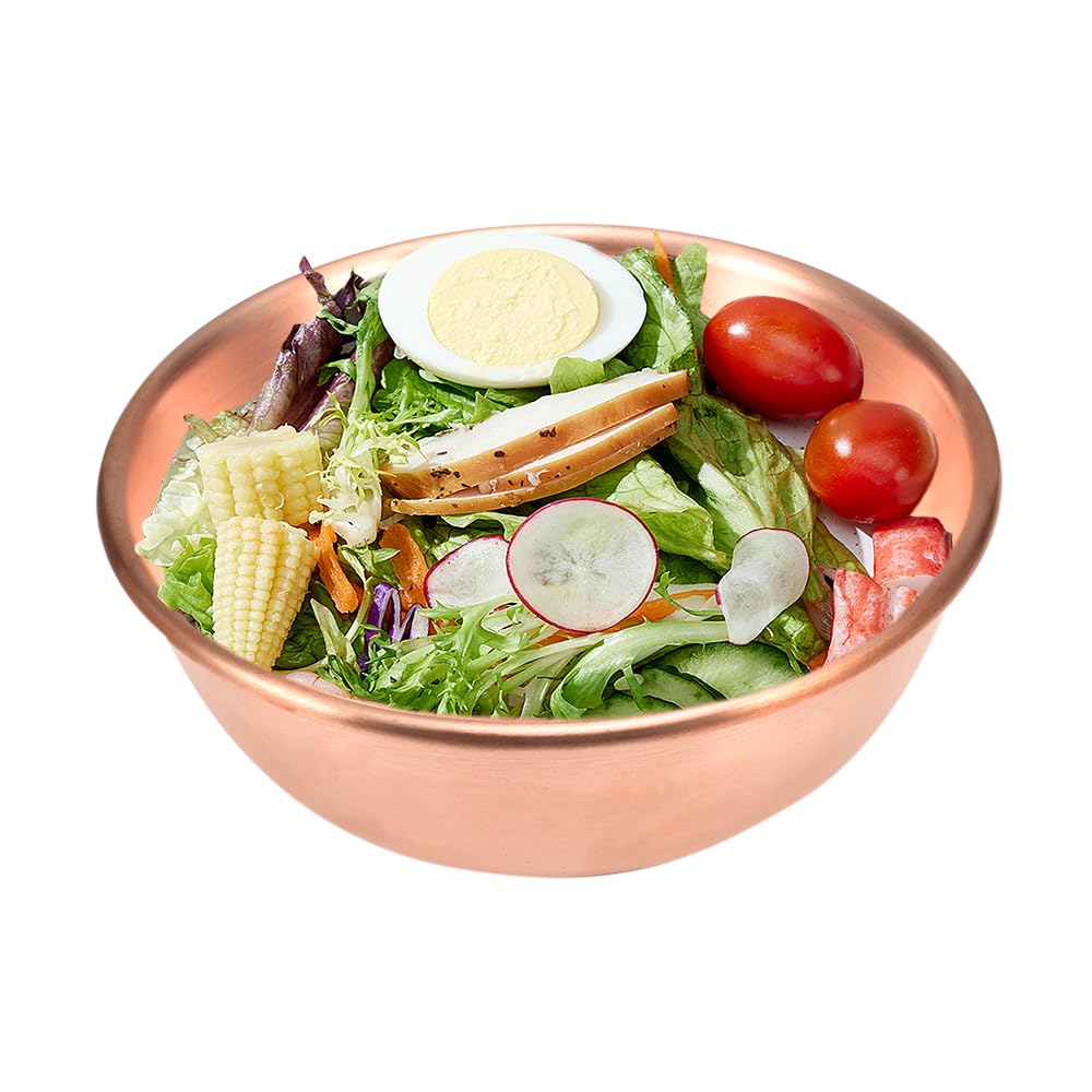 Copper Bowl Pure Copper Bowl Tableware Household Rice Bowl Double-Layer Thick Copper Bowl A More Textured Copper Bowl in Your Hand (Type-3)