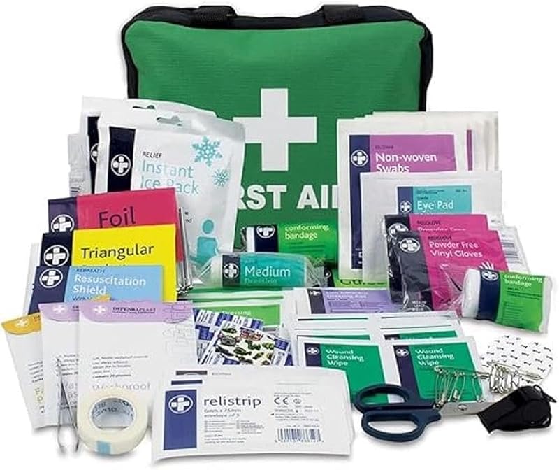Kit de primeros auxilios Saco de primeros auxilios 160 piezas - kit compatible con estándares europeos