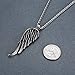 Men's Stainless Steel Angel Wing Pendant Necklace, 24