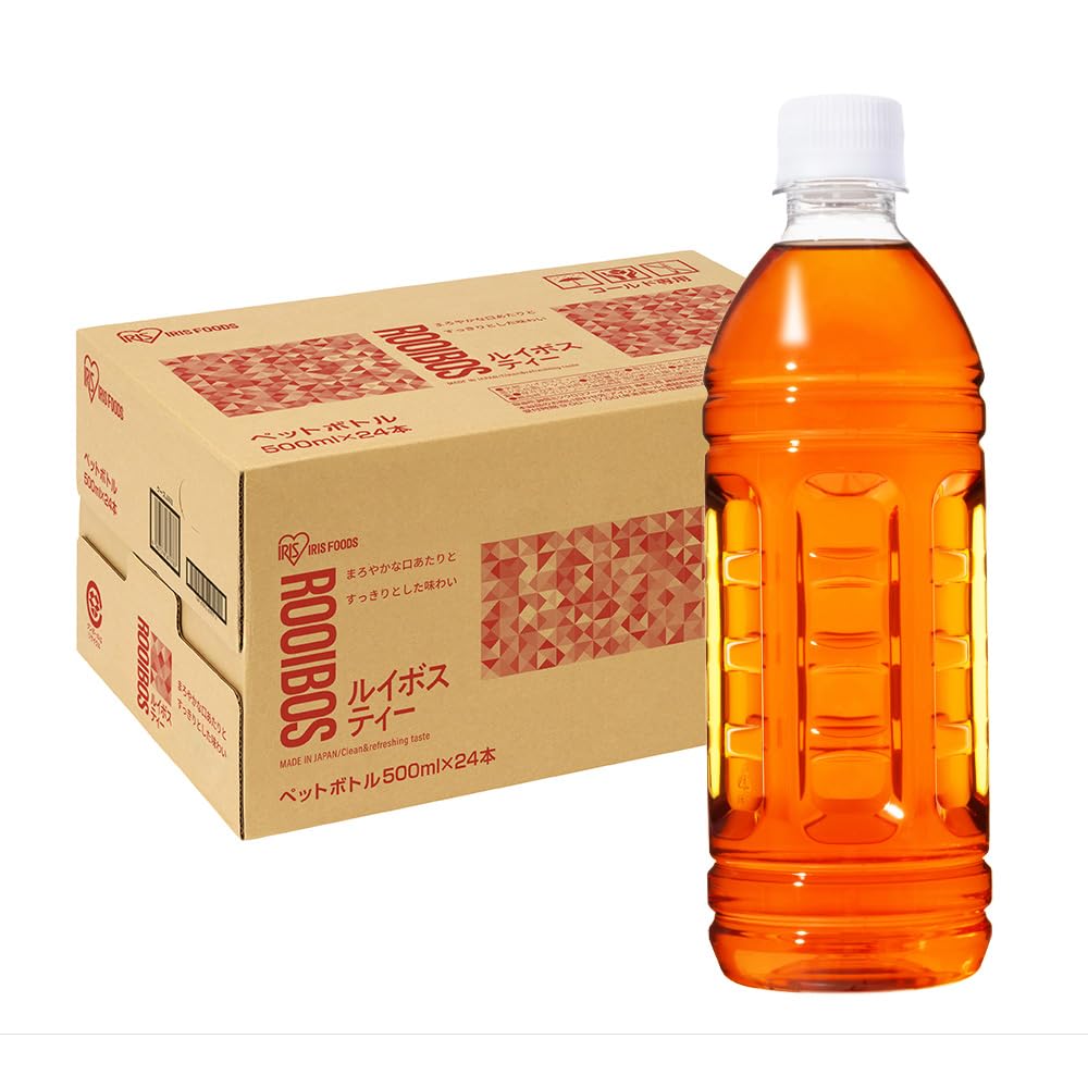 アイリスオーヤマ(IRIS OHYAMA) ルイボスティー ラベルレス 500ml ×24本 ルイボス茶 ノンカフェイン カフェインゼロ ペットボトル ケース ボトル 500ミリリットル 国内製造 おちゃ商品画像