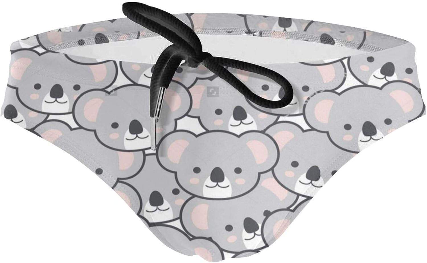 Cute Koala Faces Swim Trunk, Premium Men's Drawstring Sport Swimsuit